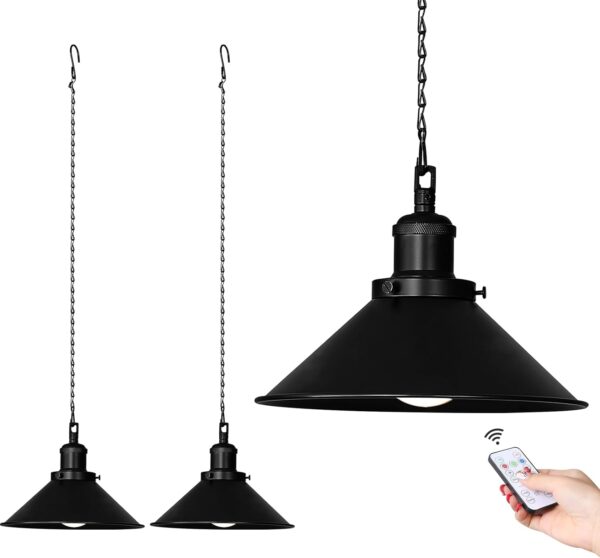 Black Portable Battery Operated Hanging Lights