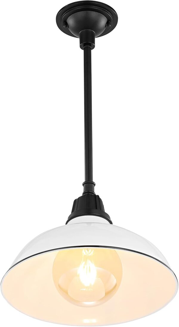 JYL7611A Jasper 12.25" 1-Light Farmhouse Industrial Indoor/Outdoor Iron LED Round Pendant Metal