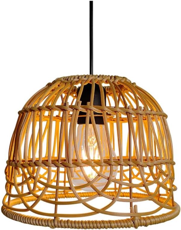 Outdoor Pendant Light Chandelier for Gazebo Battery Operated Boho Hanging Lamp Handmade