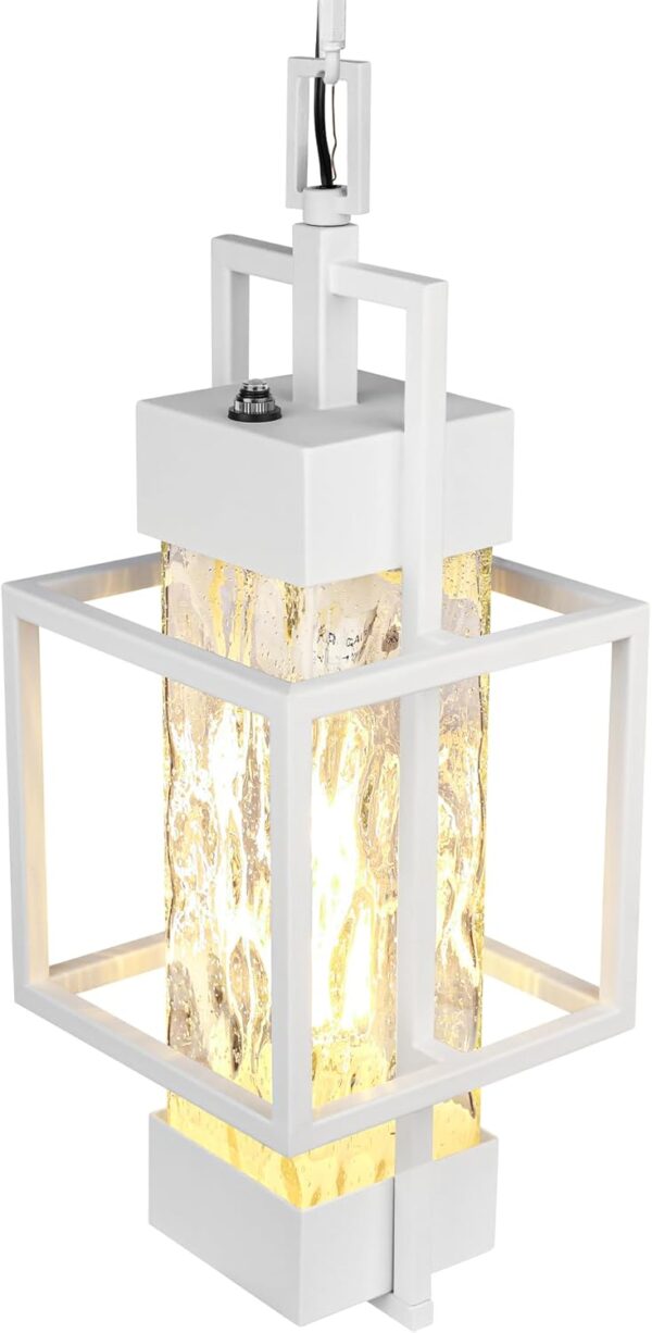 15" Dusk to Dawn Outdoor Pendant Light Exterior Hanging Lantern