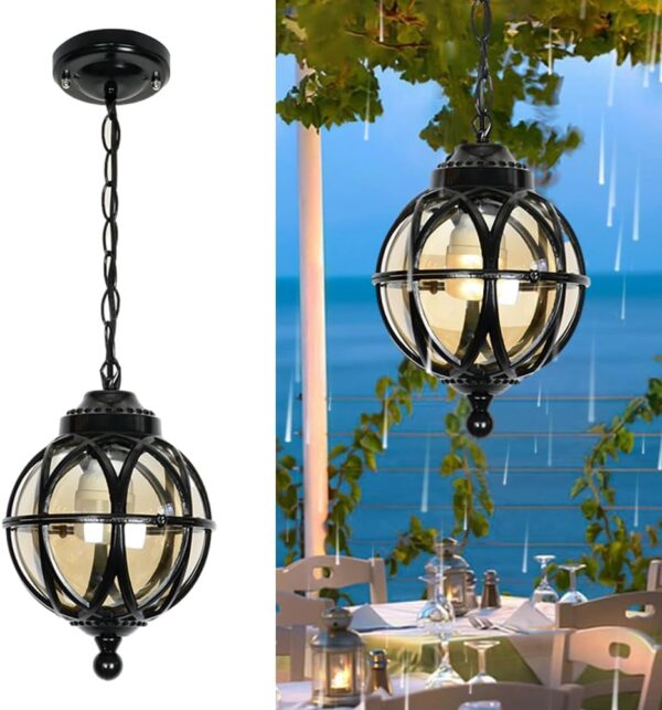 Vintage Ceiling Pendant Light Outdoor Waterproof Hanging Light for Porch