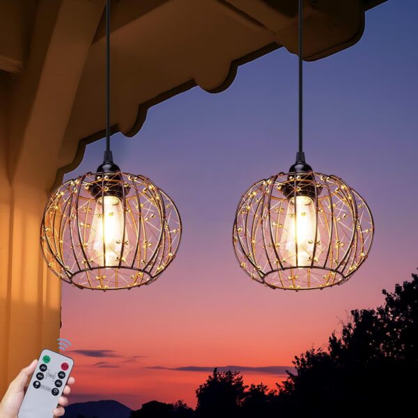 Battery Operated Hanging Outdoor Chandelier