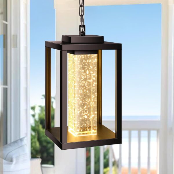 Outdoor Pendant Light for Porch with Adjustable Chain